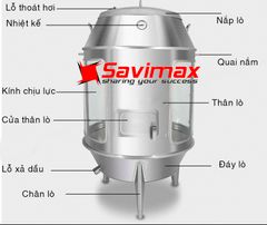 Lò quay vịt 80 kính bếp than