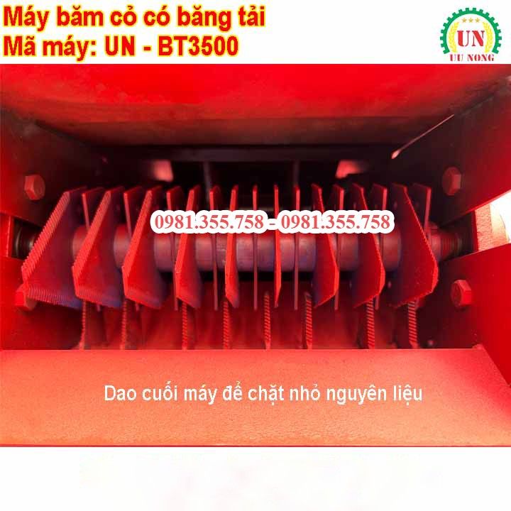 Máy băm rơm cỏ đa năng – Có băng tải sắt UN BT 3500
