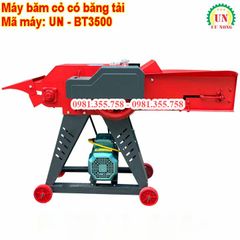 Máy băm rơm cỏ đa năng – Có băng tải sắt UN BT 3500
