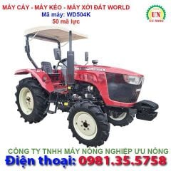 Máy cày máy kéo máy xới đất 50 HP 2 cầu World WD504K