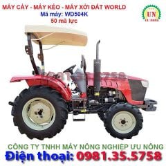 Máy cày máy kéo máy xới đất 50 HP 2 cầu World WD504K