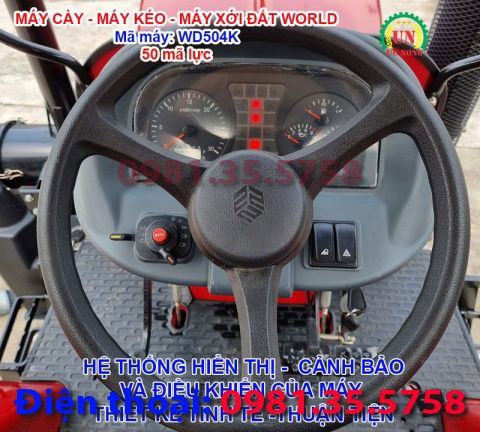 Máy cày máy kéo máy xới đất 50 HP 2 cầu World WD504K