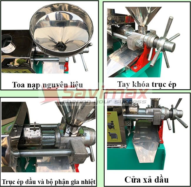 Máy Ép Dầu Lạc Đa Năng 20-25kg/giờ OKASU OS25