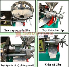 Máy Ép Dầu Lạc Đa Năng 20-25kg/giờ OKASU OS25