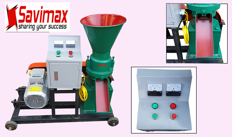 Máy ép cám viên trục đứng năng suất 150kg/h ( đủ bộ )
