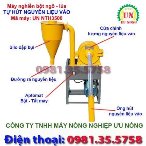 Máy nghiền Ngô Lúa tự hút NTH 3000