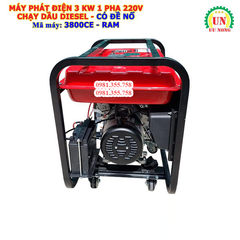 Máy phát điện 3kw chạy dầu có đề nổ 3800CE RAM