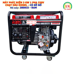 Máy phát điện 3kw chạy dầu có đề nổ 3800CE RAM