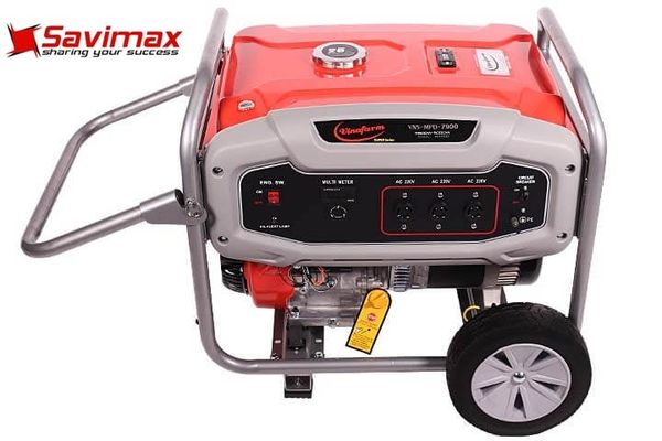 Máy phát điện chạy Xăng 7900 VINAFARM ( công suất 5,5 kw, giật nổ, có bánh xe di chuyển)