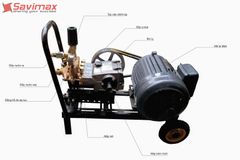 Máy rửa xe dây đai áp lực cao 5HP