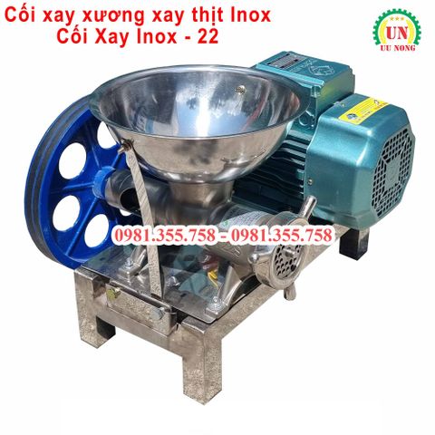 Máy xay thịt xay xương inox cối 22