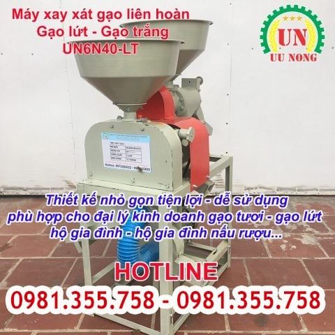 Máy xay xát lúa gạo liên hoàn UN6N40-LT