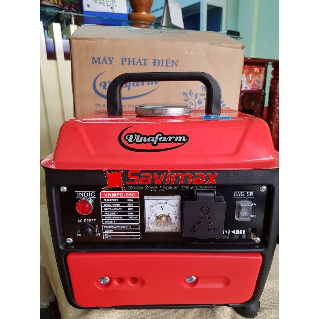 Máy Phát Điện Mini Chạy Xăng 2 Thì Vinafarm VNMPD 950