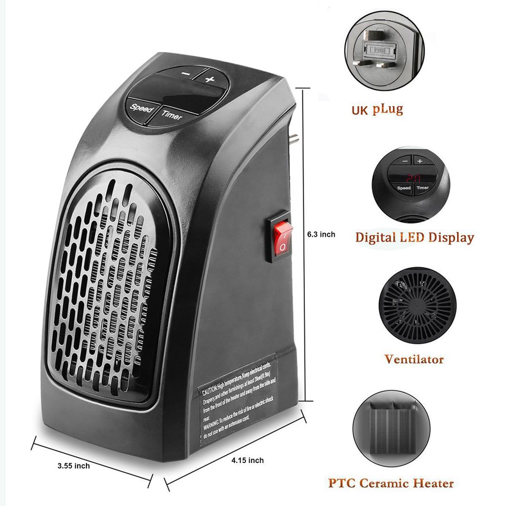Máy sưởi mini Handy Heater có màn hình LCD và điều khiển từ xa