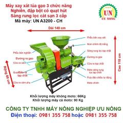 Máy xay xát lúa gạo 3 chức năng A3200-CH