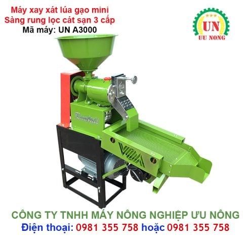Máy xay xát lúa gạo mini UN A3000