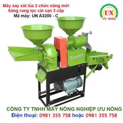 Máy xay xát lúa gạo 3 chức năng UN A3200-C