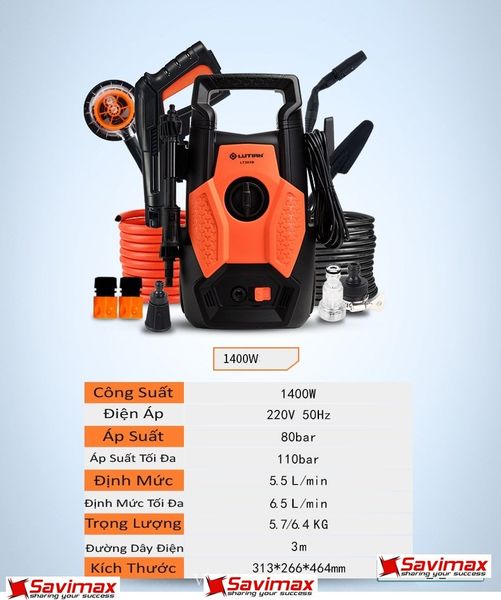 Máy rửa xe Lutian LT 303B (1400W)