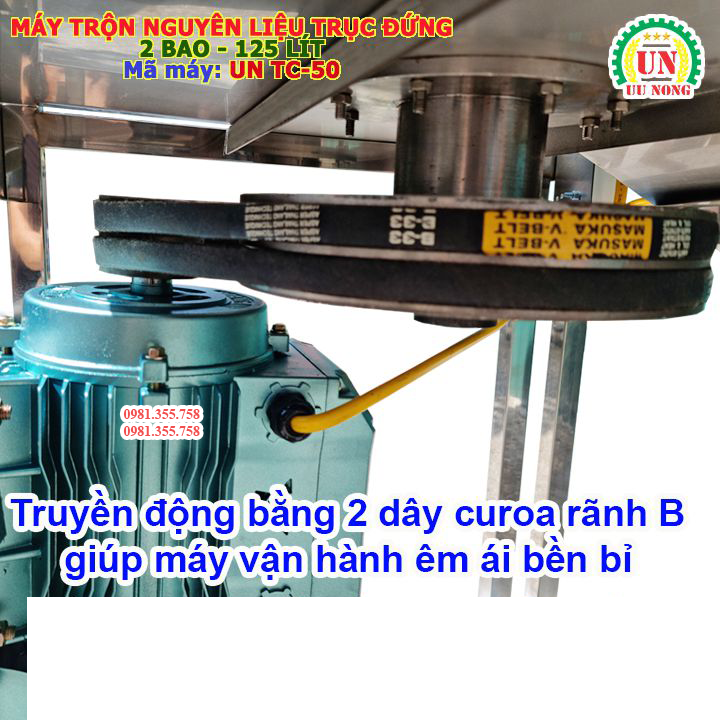 Máy trộn nguyên liệu trục đứng UN TC 50
