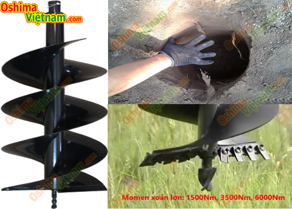 Mũi khoan đất đôi Oshima 150mm
