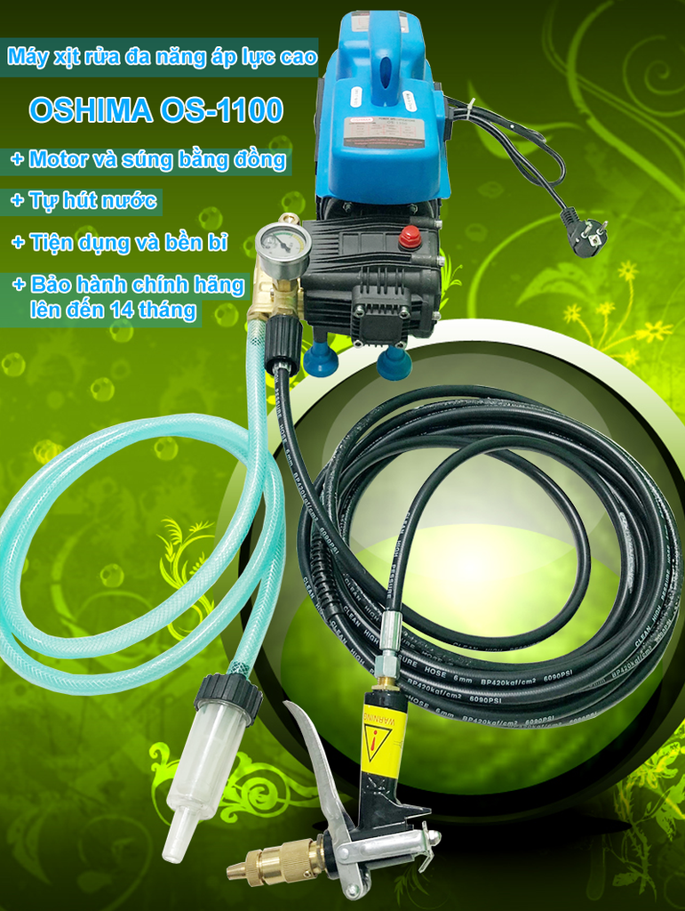 Máy rửa xe gia đình Oshima OS 1100