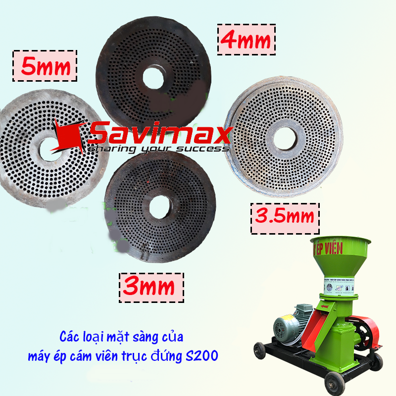Máy Ép Cám Viên Trục Đứng S200 motor 4kw điện 3 pha