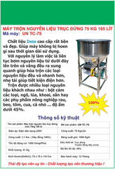 Máy trộn nguyên liệu trục đứng UN TC 75