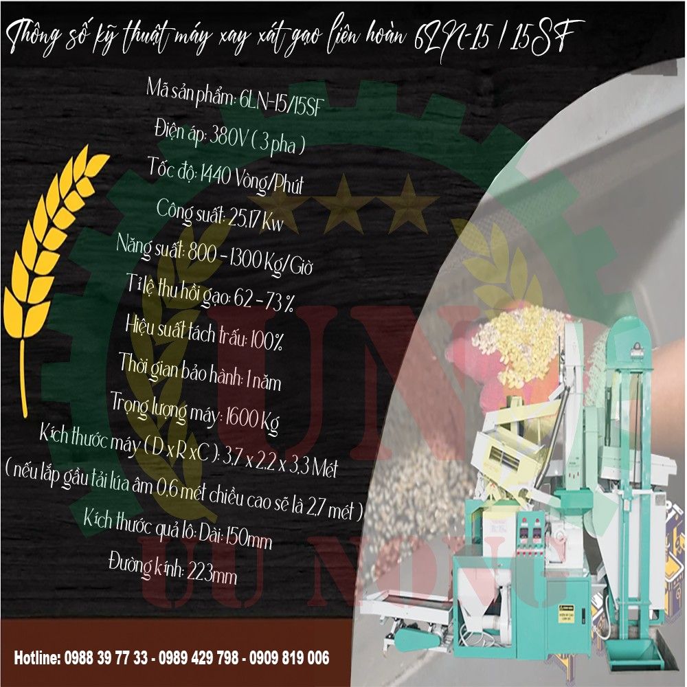 MÁY XAY XÁT GẠO LIÊN HOÀN 6LN-15 / 15SF