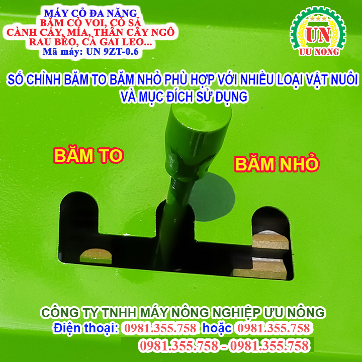 Máy băm rơm đa năng Ưu Nông UN 9ZT-0.6