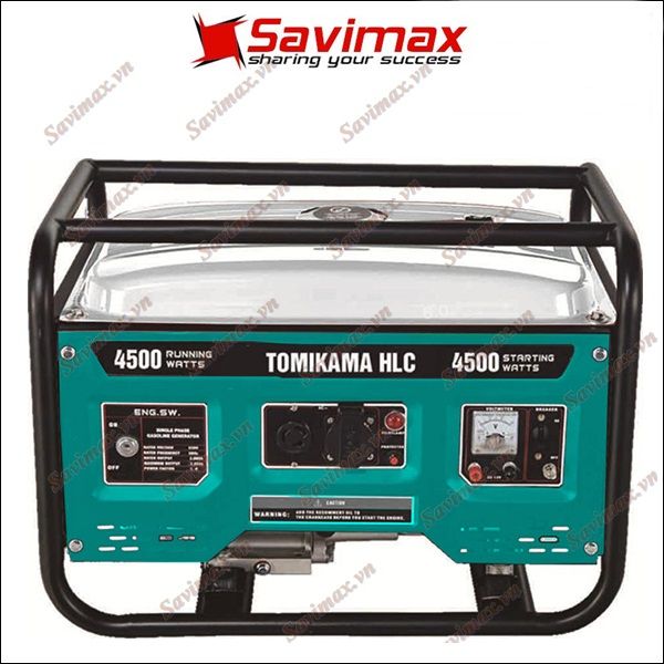 Máy phát điện Tomikama 4500 công suất 3.5kw, chạy xăng, giật nổ