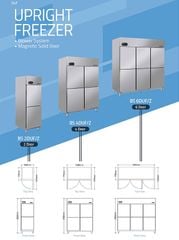 Tủ đông 6 cánh inox Berjaya BS 6DUF/Z