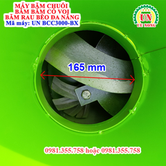Máy băm chuối đa năng có bánh xe UN BCC 3000-BX