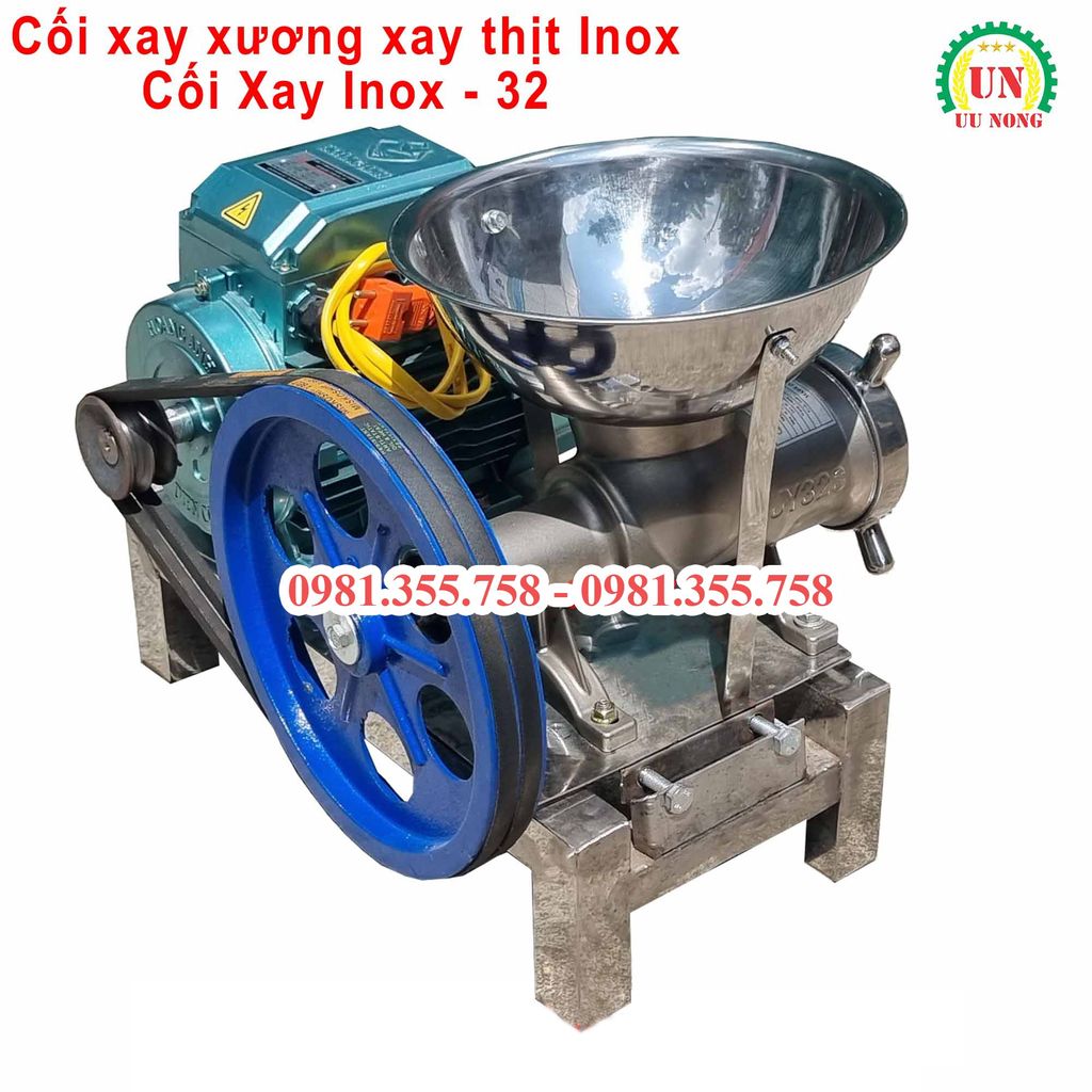Máy xay thịt xay xương inox cối 32