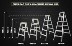 Thang nhôm chữ A Nikawa NKD-05