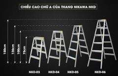 Thang nhôm chữ A Nikawa NKD-06
