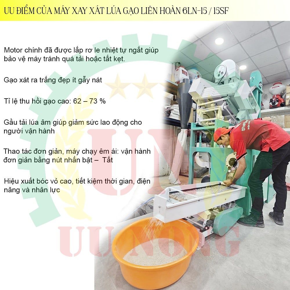 MÁY XAY XÁT GẠO LIÊN HOÀN 6LN-15 / 15SF