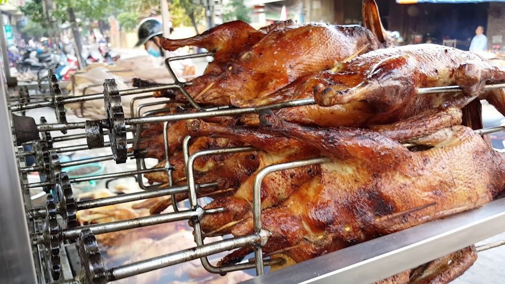 Máy quay nướng vịt 2 tầng inox