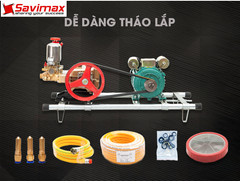 Máy rửa xe dây đai đầu xịt 1Hp MRX1HP
