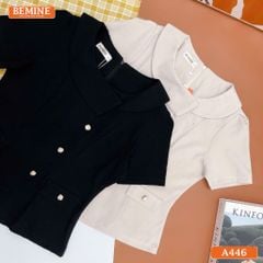 Áo thiết kế BEMINE cổ tròn dáng peplum A446