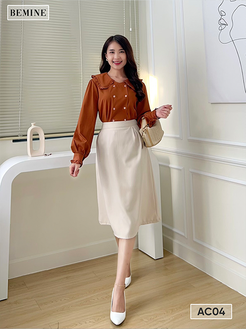ÁO SƠ MI TƠ VIỀN REN CÚC NGỌC