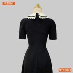 Đầm thiết kế BEMINE cổ cavat viền ren dáng chữ A phù hợp đi làm, đi chơi-MT10024