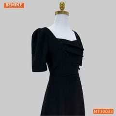 Đầm thiết kế BEMINE cổ tim dáng dài chéo ngực đính cúc phù hợp đi làm, đi dạo phố-MT10033