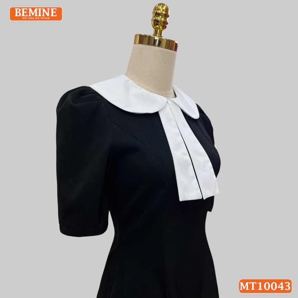Đầm thiết kế BEMINE cổ sen có nơ dáng chữ A phù hợp đi làm, đi chơi-MT10043