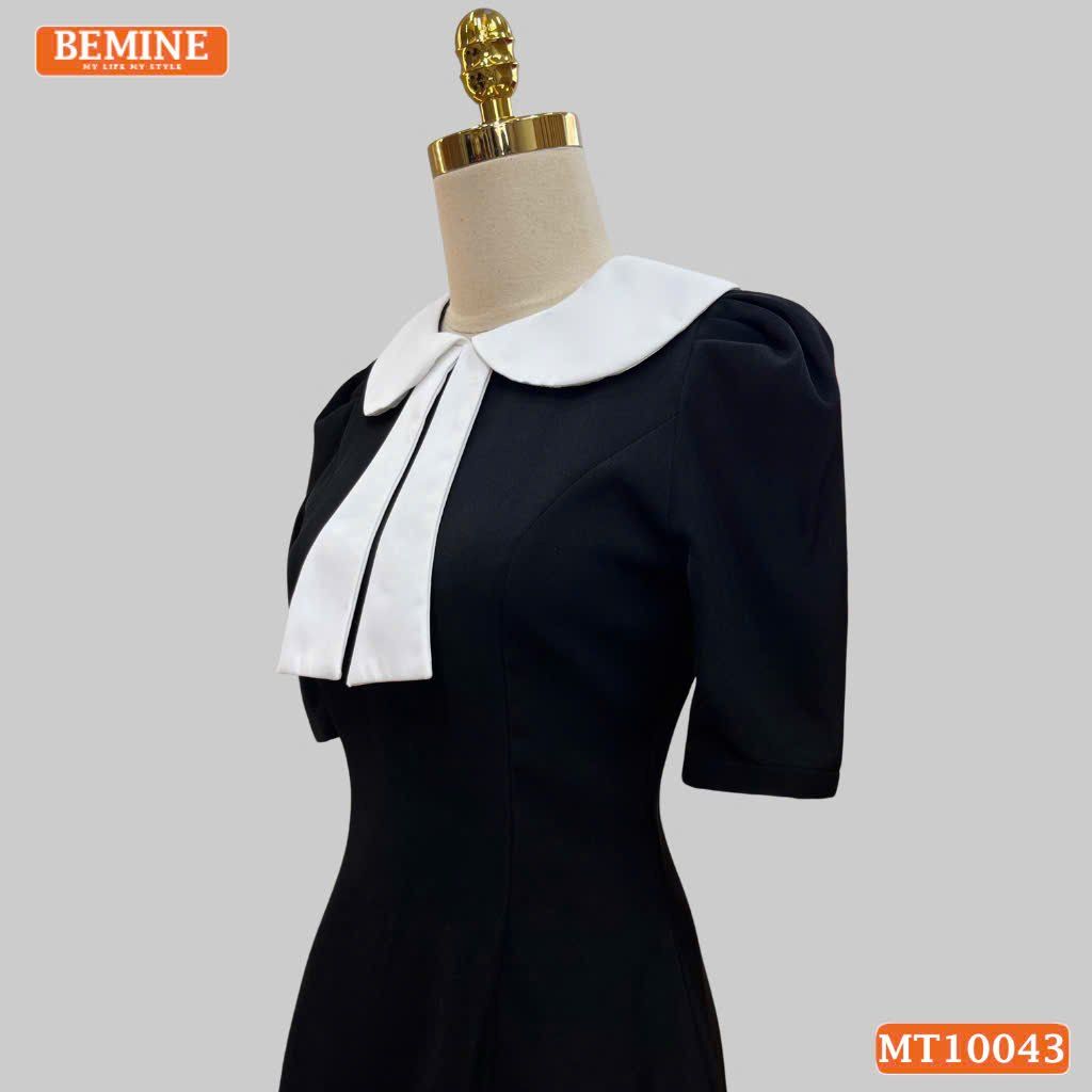 Đầm thiết kế BEMINE cổ sen có nơ dáng chữ A phù hợp đi làm, đi chơi-MT10043