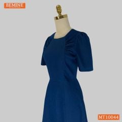 Đầm thiết kế BEMINE cổ tròn nhún ngực hai bên dáng chữ A phù hợp đi làm-MT10044