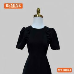 Đầm thiết kế BEMINE cổ tròn nhún ngực hai bên dáng chữ A phù hợp đi làm-MT10044