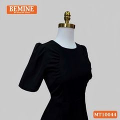 Đầm thiết kế BEMINE cổ tròn nhún ngực hai bên dáng chữ A phù hợp đi làm-MT10044