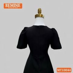 Đầm thiết kế BEMINE cổ tròn nhún ngực hai bên dáng chữ A phù hợp đi làm-MT10044
