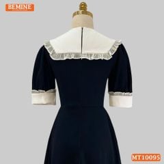 Đầm thiết kế BEMINE cổ thủy thủ phối viền bèo dáng chữ A tay lỡ phù hợp đi làm, đi chơi-MT10095