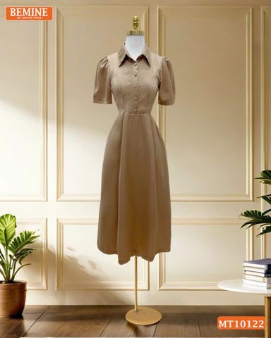 Đầm thiết kế BEMINE cổ sơ mi dáng chữ A MT10122